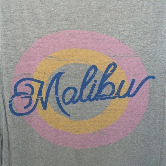 Honey Punch Malibu graphic Muscle Tee- flaw - Picture 3 of 8